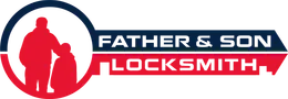 father & son locksmith logo